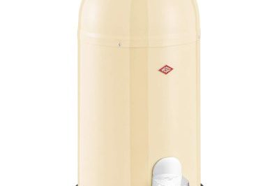 White Stainless Steel Dustbin For Smaller Kitchens (3)