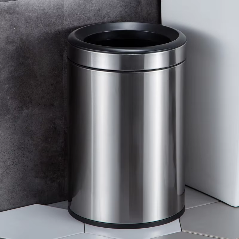 10L Stainless Steel Open Top Trash