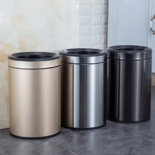 10L Stainless Steel Open Top Trash