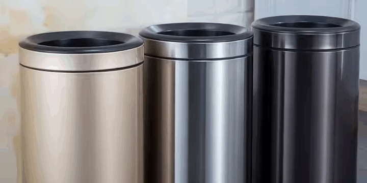10L Stainless Steel Open Top Trash