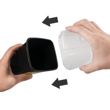 Large plastic medical waste bin