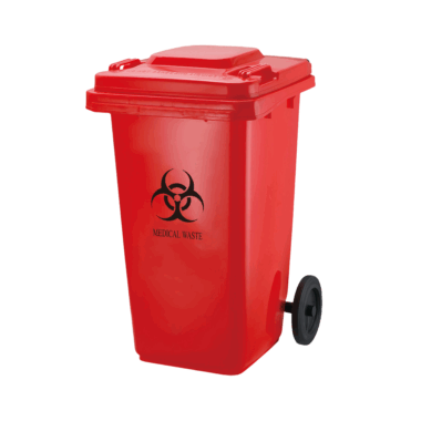 Large plastic medical waste bin