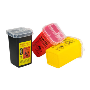 Large plastic medical waste bin