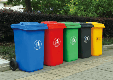 Large plastic medical waste bin