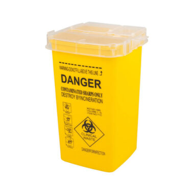 Large plastic medical waste bin