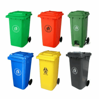 Large plastic medical waste bin