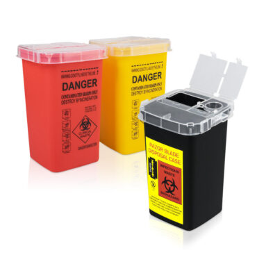 Large plastic medical waste bin