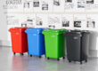 30L outdoor plastic wheelie bin