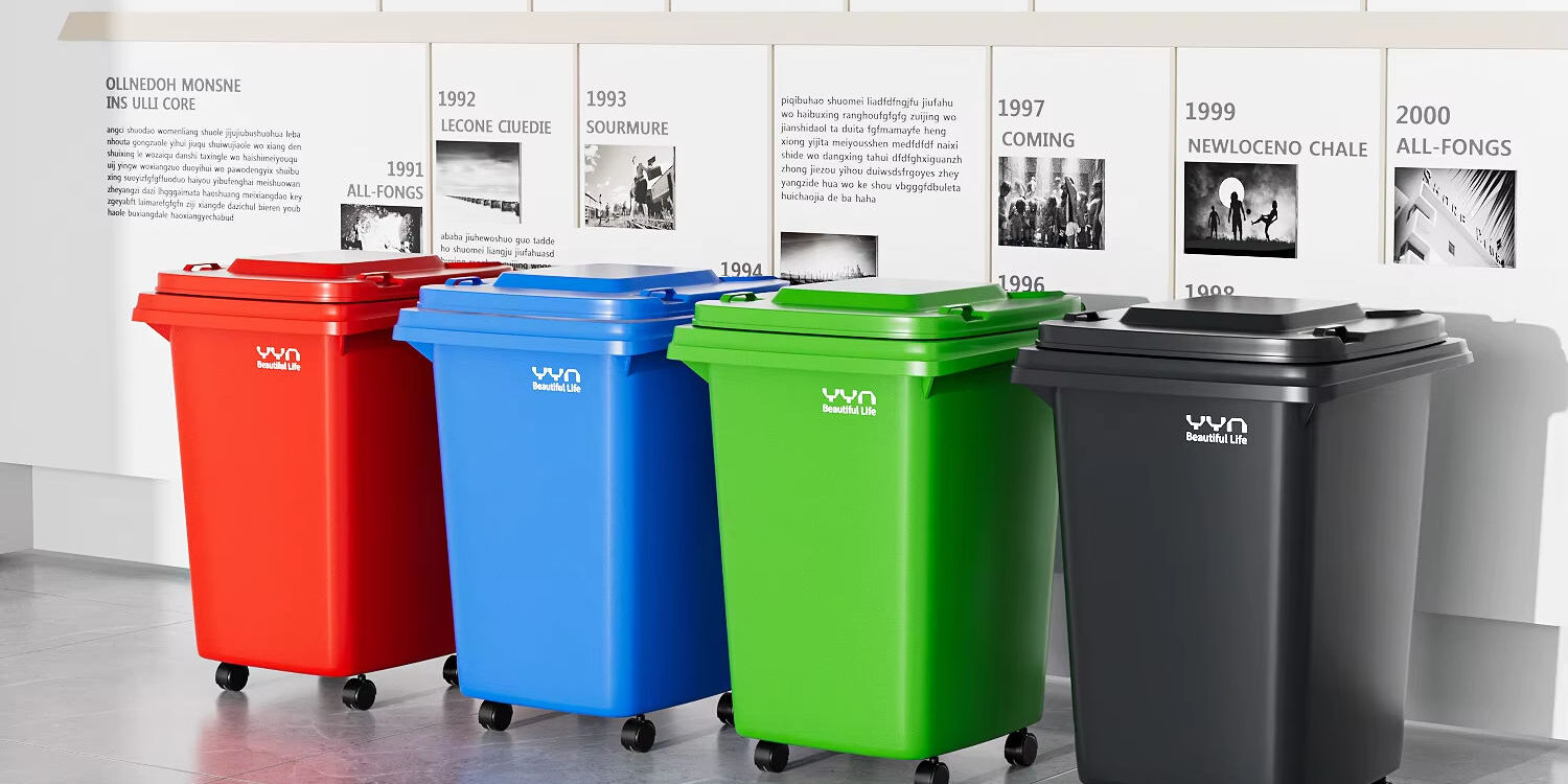 30L outdoor plastic wheelie bin
