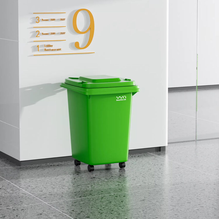 30L outdoor plastic wheelie bin