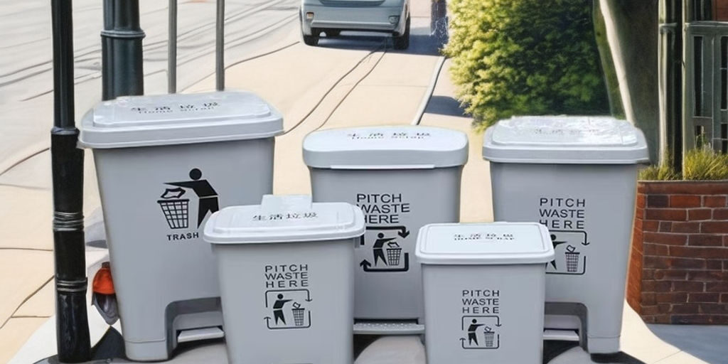 50L Plastic Pedal Dustbin for Medical Waste Recycling