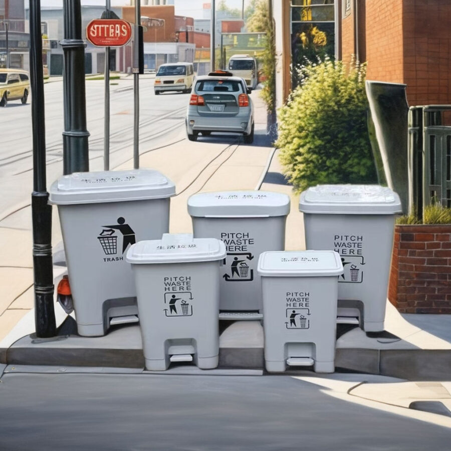 50L Plastic Pedal Dustbin for Medical Waste Recycling