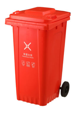 heavy-duty wheelie bin for public waste