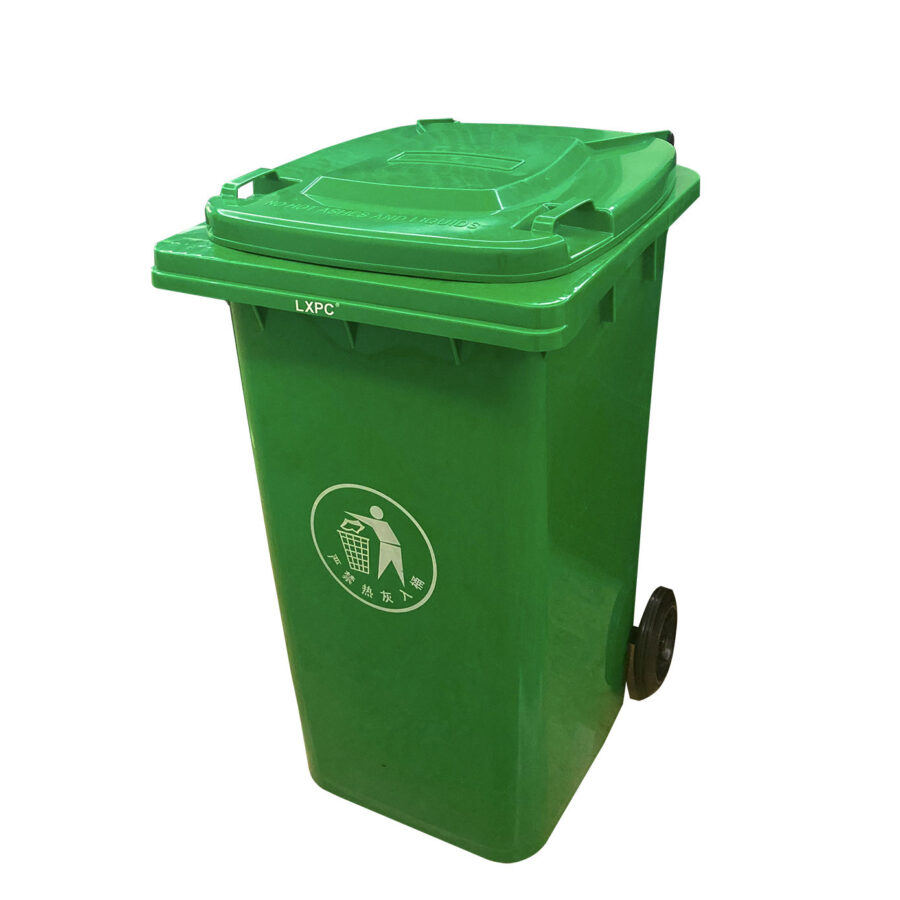 240L plastic outdoor wheelie bin