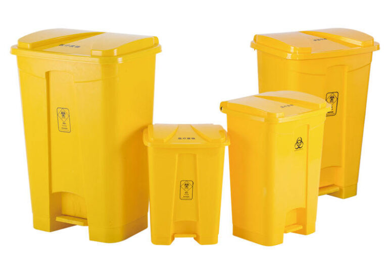 High Quality Medical Waste Bin 5L to 120L Yellow Wheelie Bin with Foot Pedal (3) Yellow Medical Waste Bin