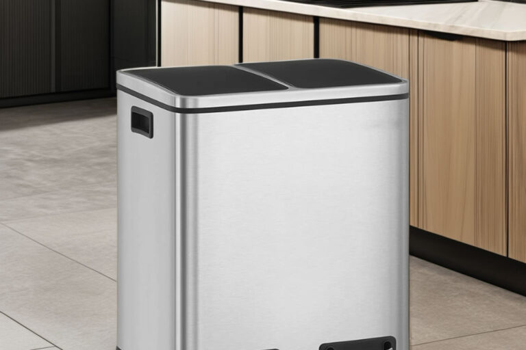 Multifunction Sensor Stainless Steel Bin – Rectangular Touchless Trash Can for Home (3) Rectangular Stainless Steel Sensor Trash