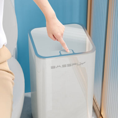 Large Stainless Steel Flap Trash Can 