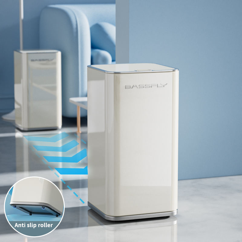 Large Stainless Steel Flap Trash Can