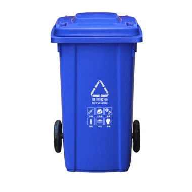 Open top plastic wheelie bin in multiple sizes