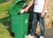 70L outdoor wheelie bin with foot
