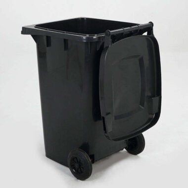 240L plastic wheelie bin with lid 