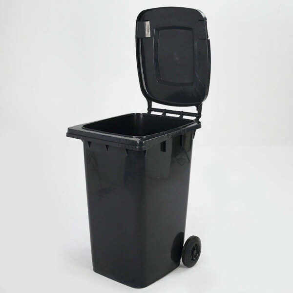 240L plastic wheelie bin with lid