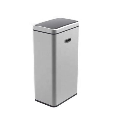Stainless Steel Two-Compartment Trash Bin