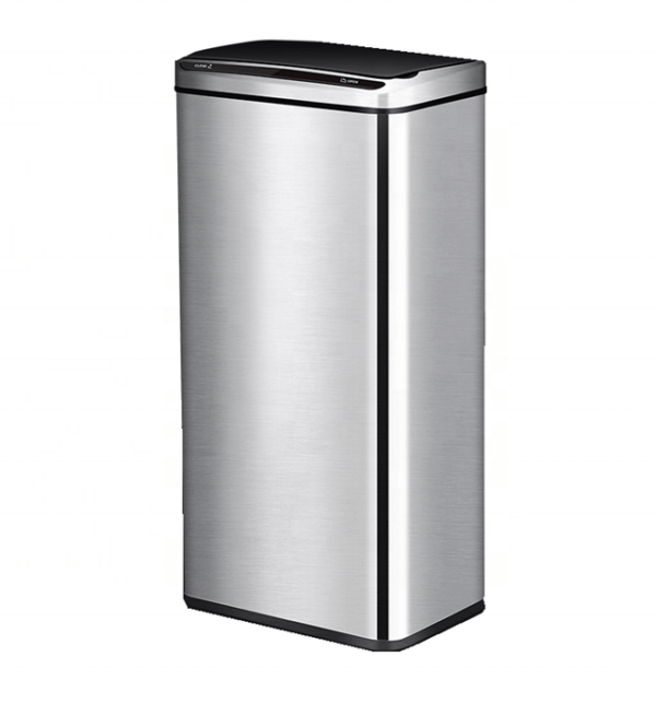 Stainless Steel Two-Compartment Trash Bin