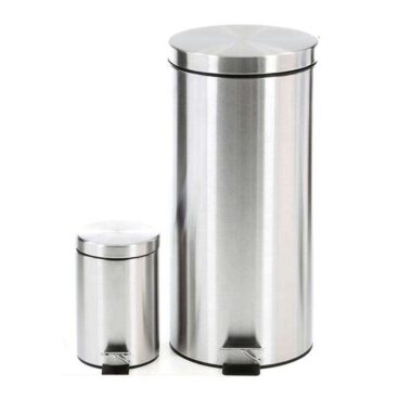 Round Stainless Steel Pedal Trash Can