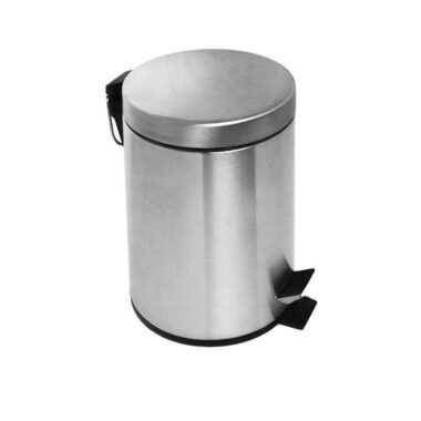 Round Stainless Steel Pedal Trash Can