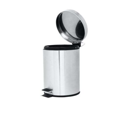 Round Stainless Steel Pedal Trash Can