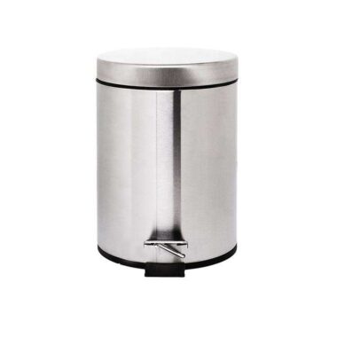 Round Stainless Steel Pedal Trash Can