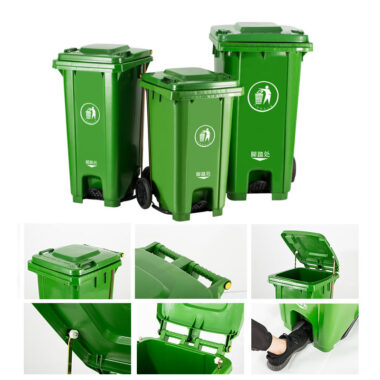  Large plastic wheelie bin with foot pedal