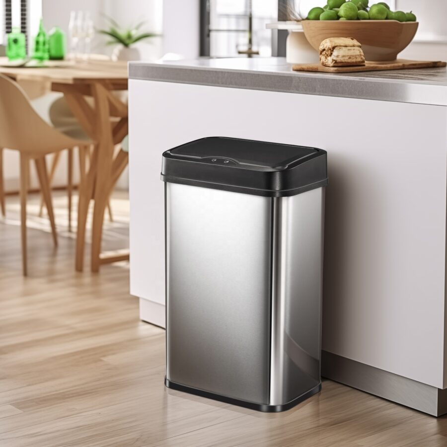 stainless steel automatic sensor trash can