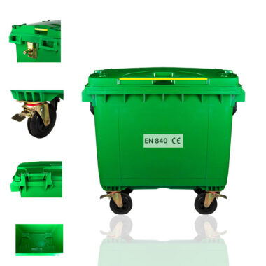 660L large outdoor wheelie bin