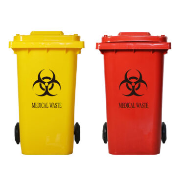 240L yellow hospital medical waste bin w