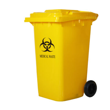 240L yellow hospital medical waste bin