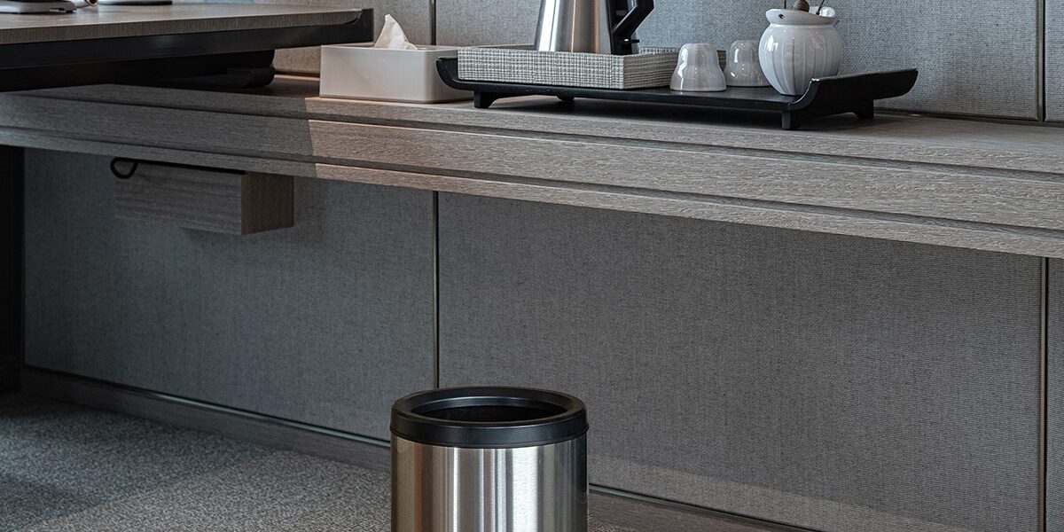 stainless steel waste bin modern design
