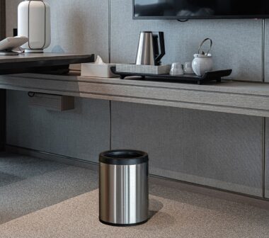 stainless steel waste bin modern design