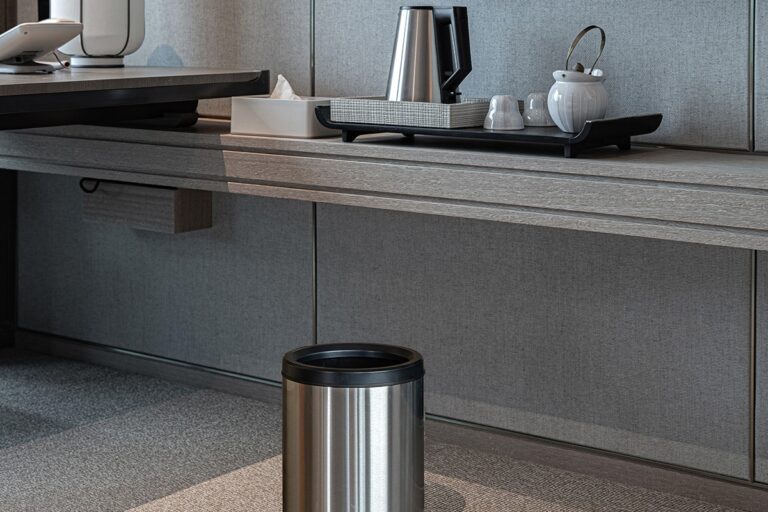 stainless steel waste bin modern design