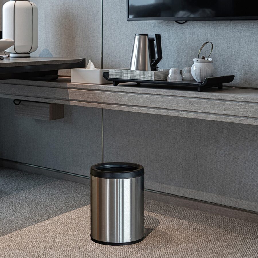 stainless steel waste bin modern design
