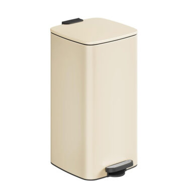 Stainless steel square pedal trash can
