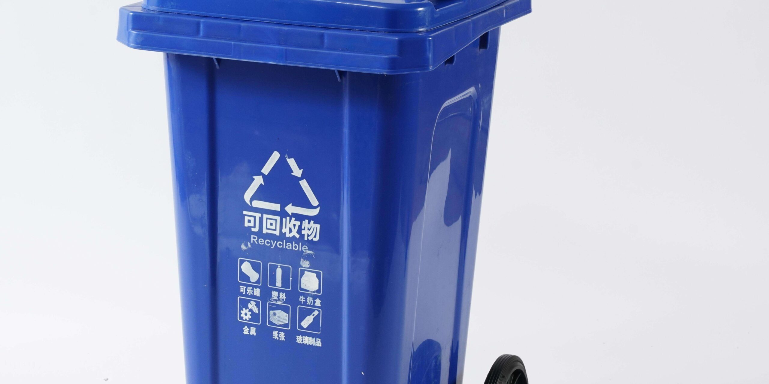 Outdoor recycling wheelie bins