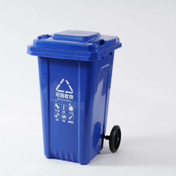 Outdoor recycling wheelie bins