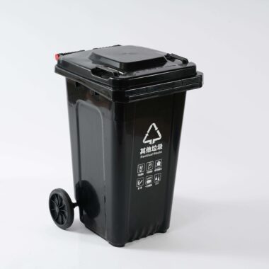 Outdoor recycling wheelie bins