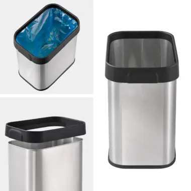 Stainless steel rectangle waste bin