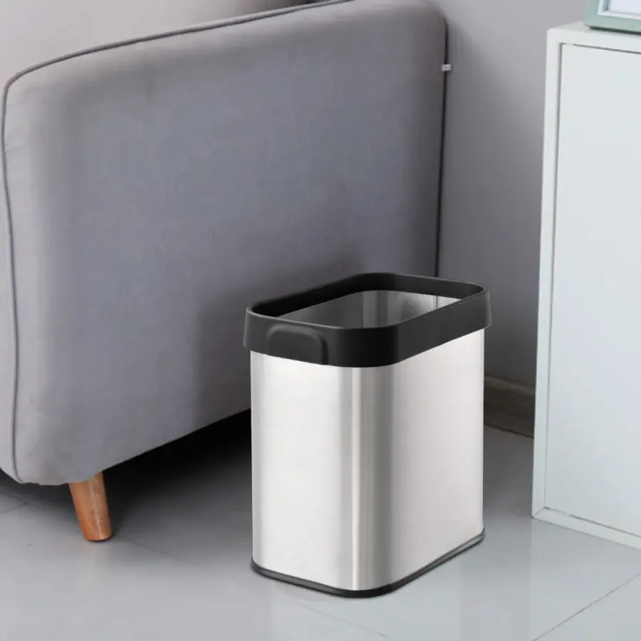 Stainless steel rectangle waste bin