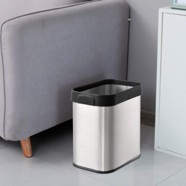 Stainless steel rectangle waste bin