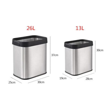 Stainless steel rectangle waste bin